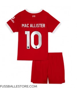 Günstige Liverpool Alexis Mac Allister #10 Heimtrikotsatz Kinder 2023-24 Kurzarm (+ Kurze Hosen)